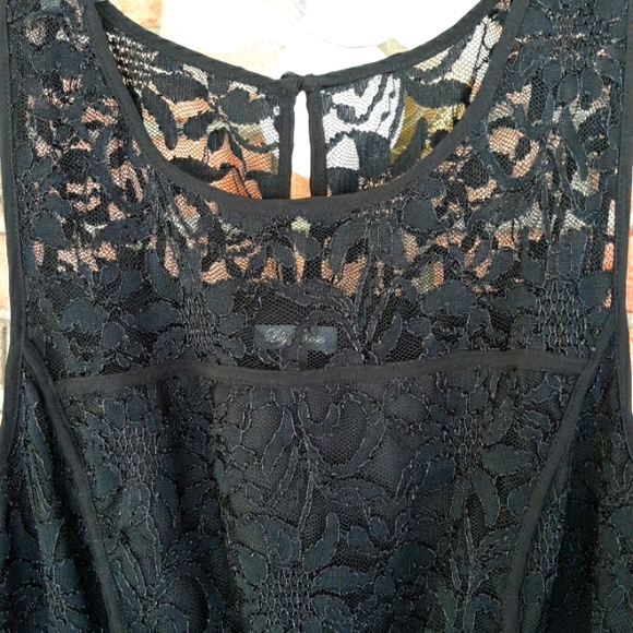 Lily Rose black lace sleeveless dress xl - Picture 2 of 5